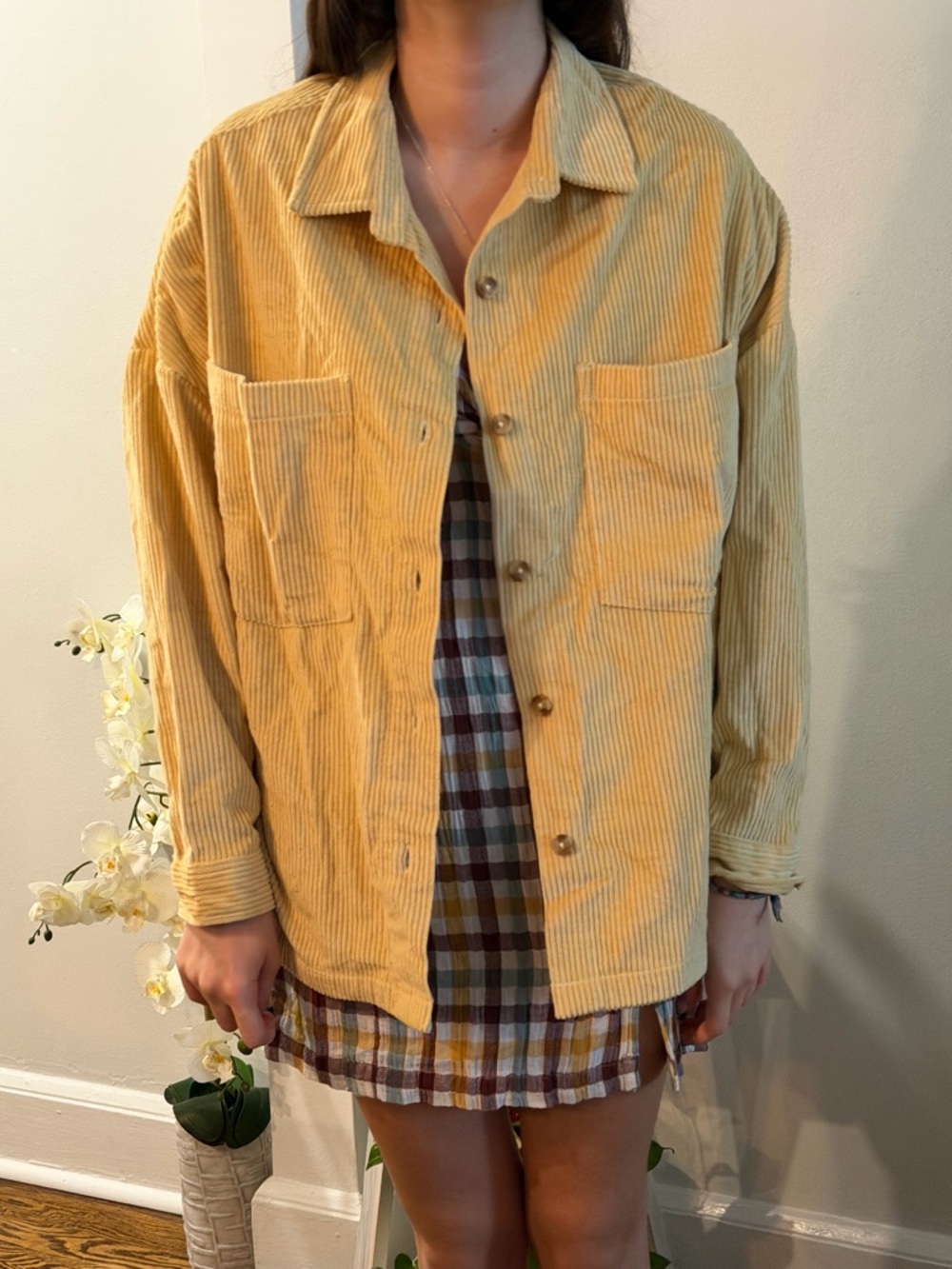 Billabong Corduroy Shirt Jacket in Mustard